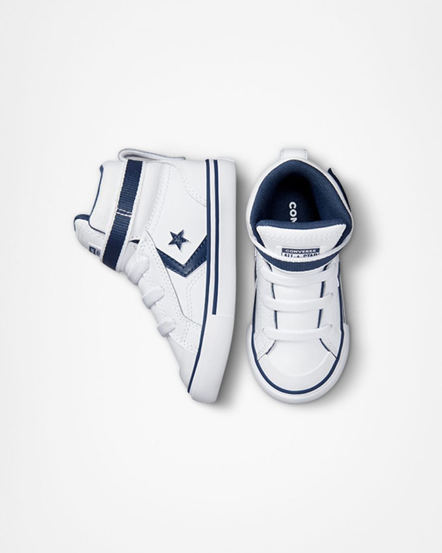 Tenisi Inalti Baieti Converse Pro Blaze Curea Easy-On Varsity Club Albi Bleumarin Albi | RO SHTCP601